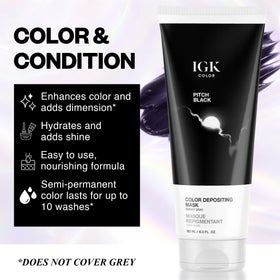 IGK Pitch Black Hair Gloss texture close-up