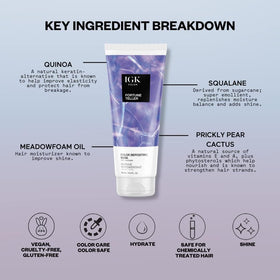 IGK Soft Lavender Hair Gloss packaging details
