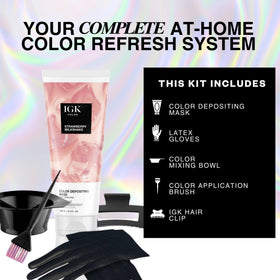 IGK Strawberry Milkshake Hair Gloss application tools included