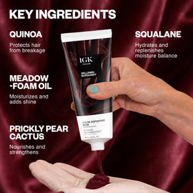IGK Williams Burgundy Hair Gloss application process