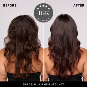 IGK Williams Burgundy Hair Gloss application texture
