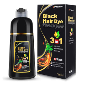 IIIMEIDU Black Hair Dye Shampoo 3 in 1 front view