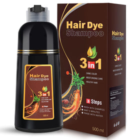 IIIMEIDU Brown Hair Dye Shampoo 3 in 1 front view