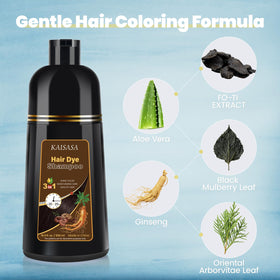 IIIMEIDU Brown Hair Dye Shampoo with gloves