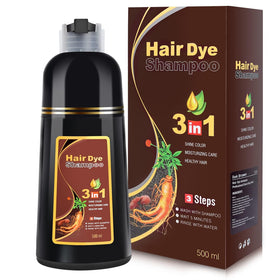 IIIMEIDU Dark Brown Hair Dye Shampoo bottle front view
