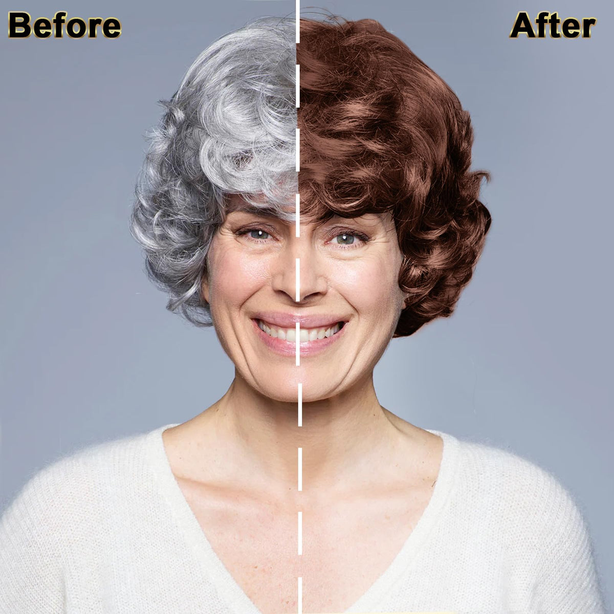 IIIMEIDU Dark Coffee Hair Dye Shampoo application process