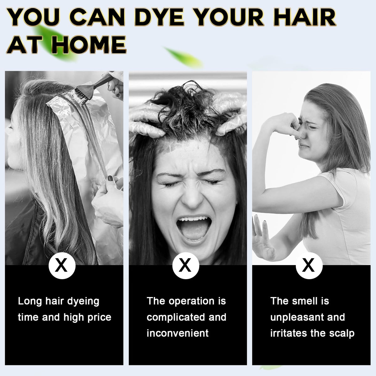 IIIMEIDU Dark Coffee Hair Dye Shampoo before and after