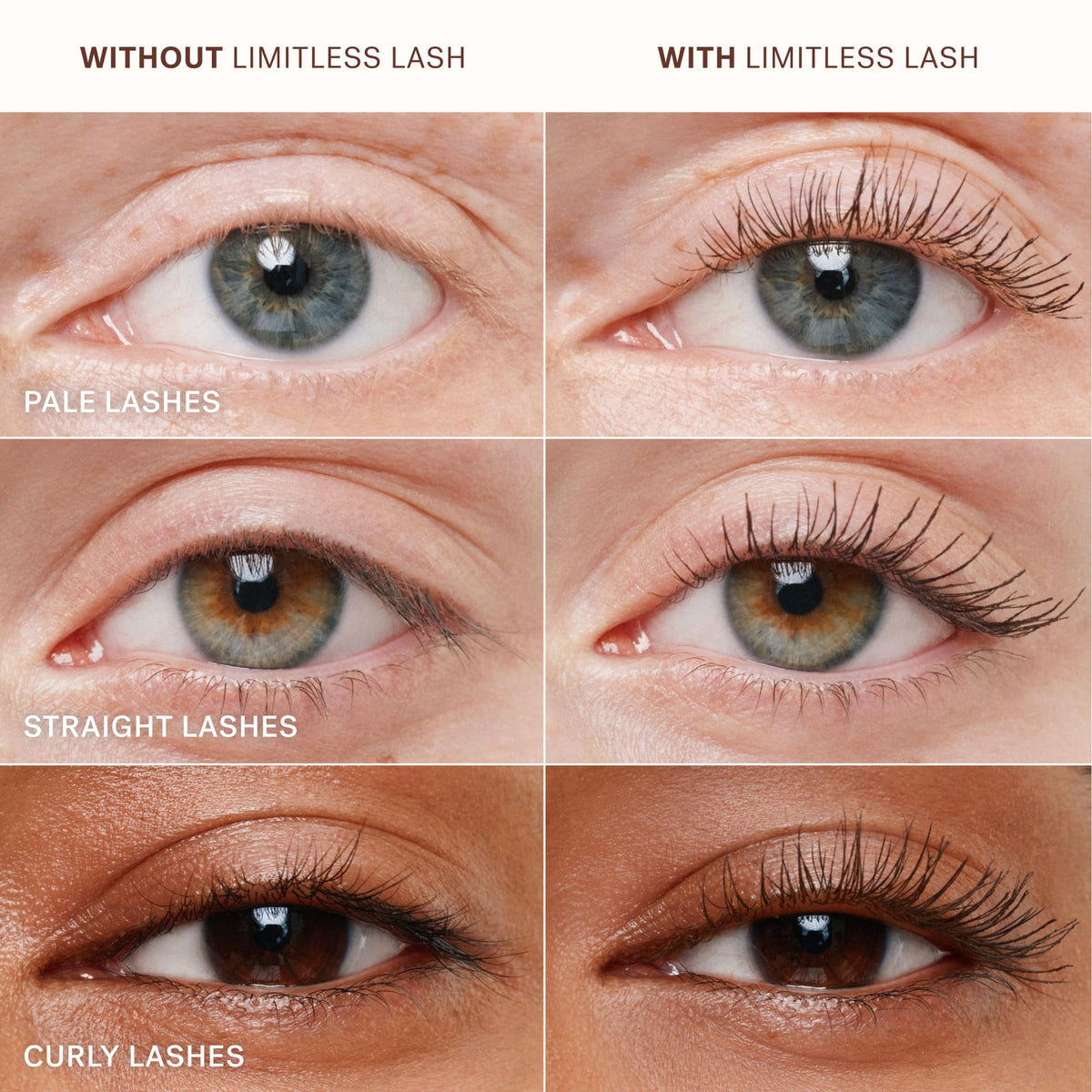 ILIA Limitless Lash Mascara Before Dawn rich brown application on lashes