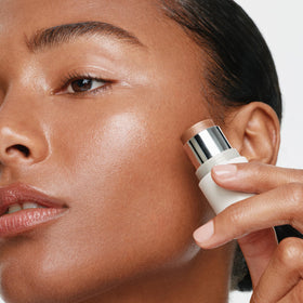 ILIA Multi-Stick Cheek + Lip Color In The City Bronze Pearl with other makeup