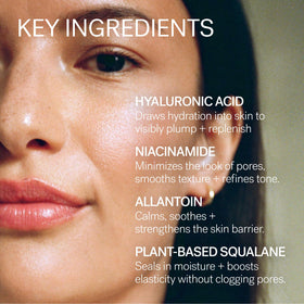 ILIA Super Serum Skin Tint SPF 40 application on model