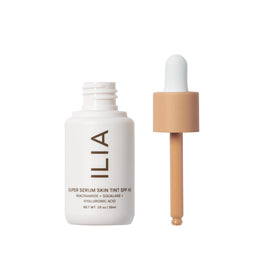 ILIA Super Serum Skin Tint SPF 40 back view with ingredient list