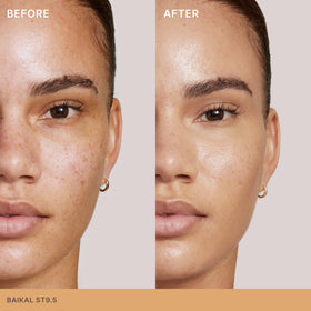 ILIA Super Serum Skin Tint SPF 40 Baikal ST9.5 texture on skin