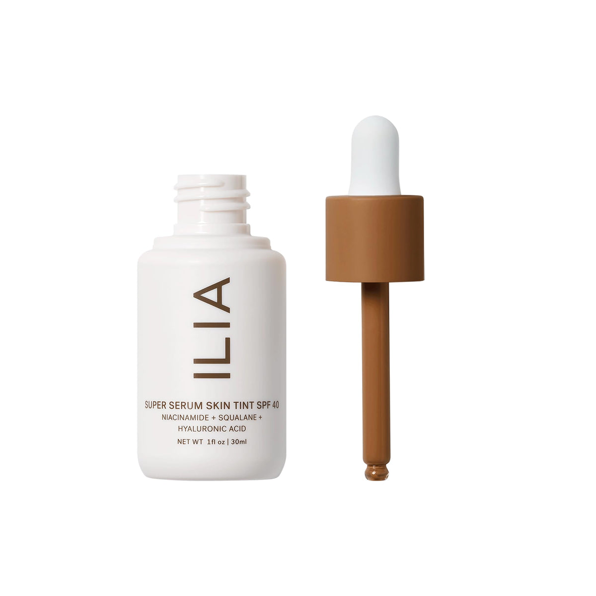 ILIA Super Serum Skin Tint SPF 40 bottle side view