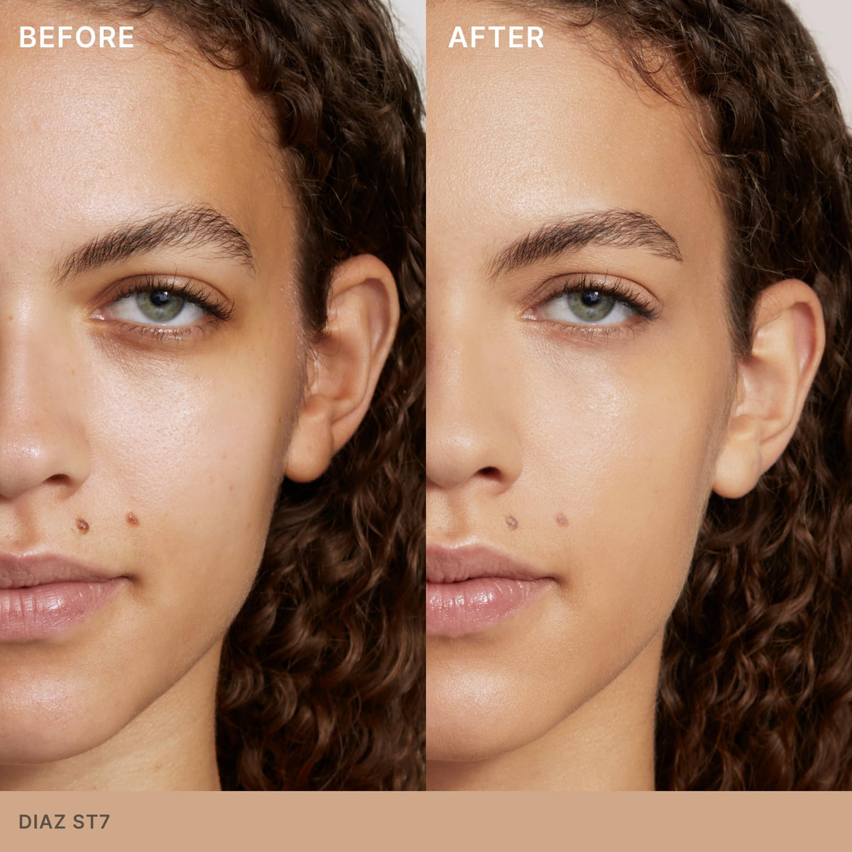 ILIA Super Serum Skin Tint SPF 40 Diaz ST7 texture swatch
