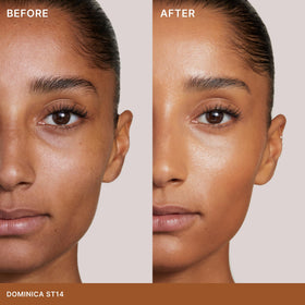 ILIA Super Serum Skin Tint SPF 40 Dominica ST14 texture on skin