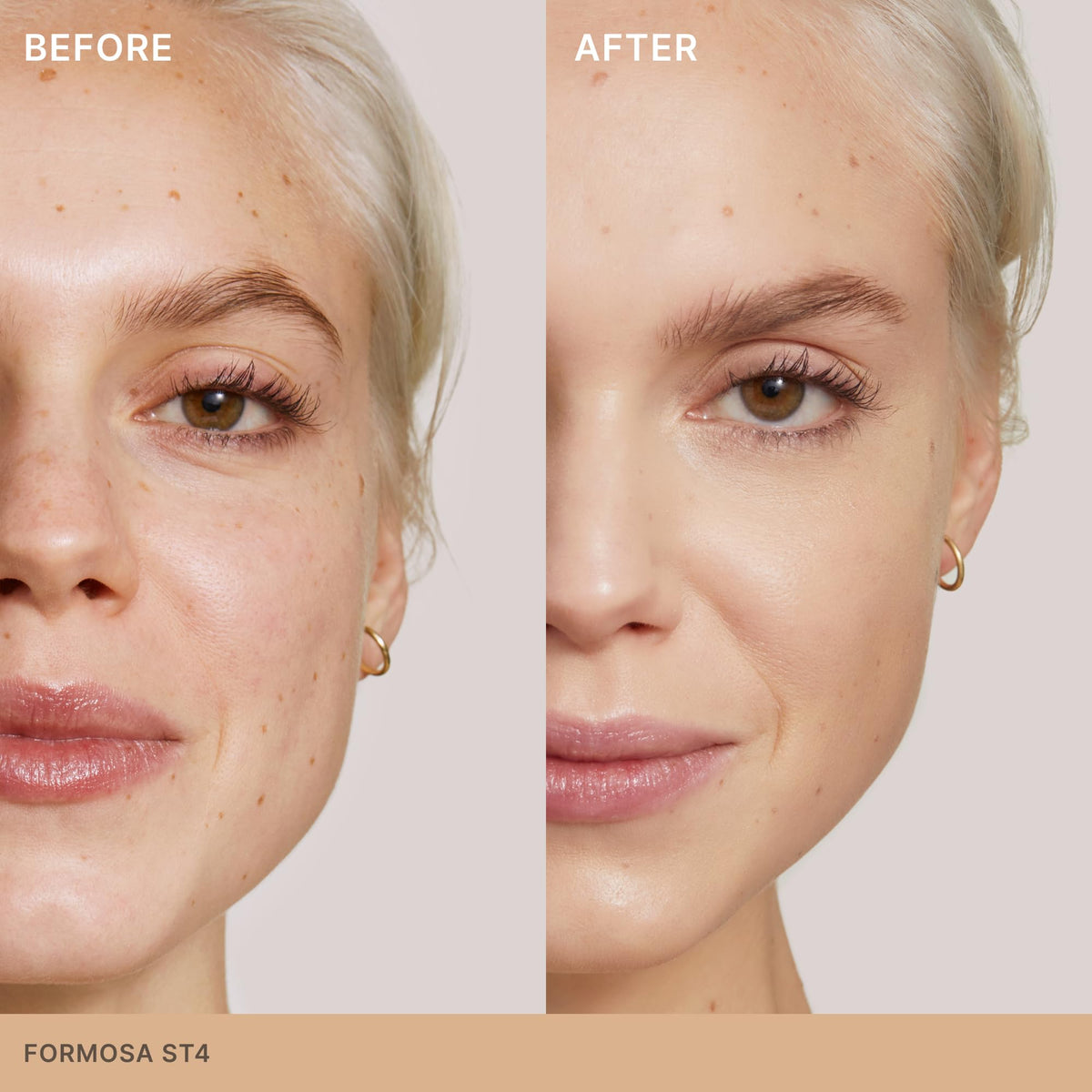 ILIA Super Serum Skin Tint SPF 40 Formosa ST4 texture on skin