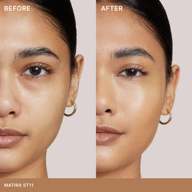 ILIA Super Serum Skin Tint SPF 40 Matira ST11 texture on skin