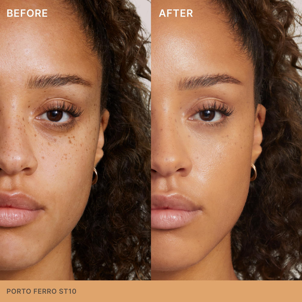 ILIA Super Serum Skin Tint SPF 40 Porto Ferro ST10 texture on skin
