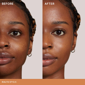 ILIA Super Serum Skin Tint SPF 40 Rialto ST13.5 application on skin