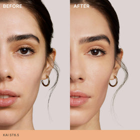 ILIA Super Serum Skin Tint SPF 40 side view showing pump dispenser