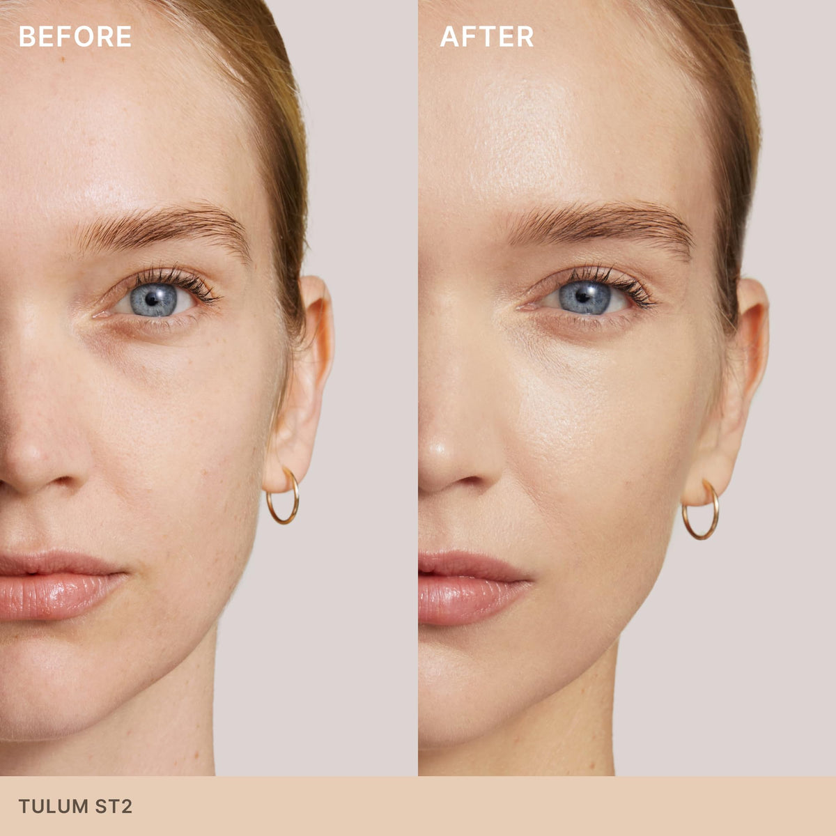 ILIA Super Serum Skin Tint SPF 40 Tulum ST2 texture on skin