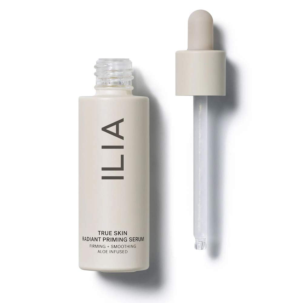 ILIA True Skin Radiant Priming Serum front view with packaging