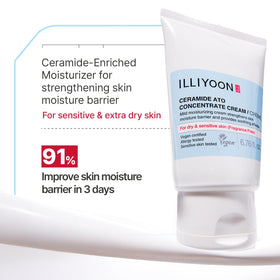 Illiyoon Ceramide Ato Concentrate Cream application on skin