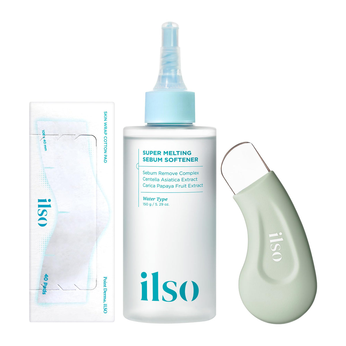 ILSO Pore Care Bundle with Super Melting Sebum Softener and Cotton Pads