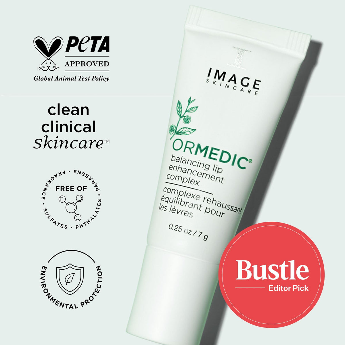IMAGE Skincare ORMEDIC Lip support Complex on a bathroom counter