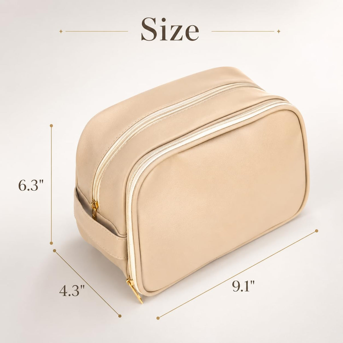 imerelez Double Layer Travel Makeup Bag showing interior compartments