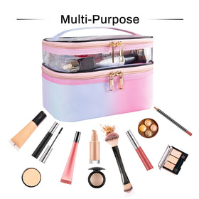 imerelez Travel Makeup Bag folded for easy storage