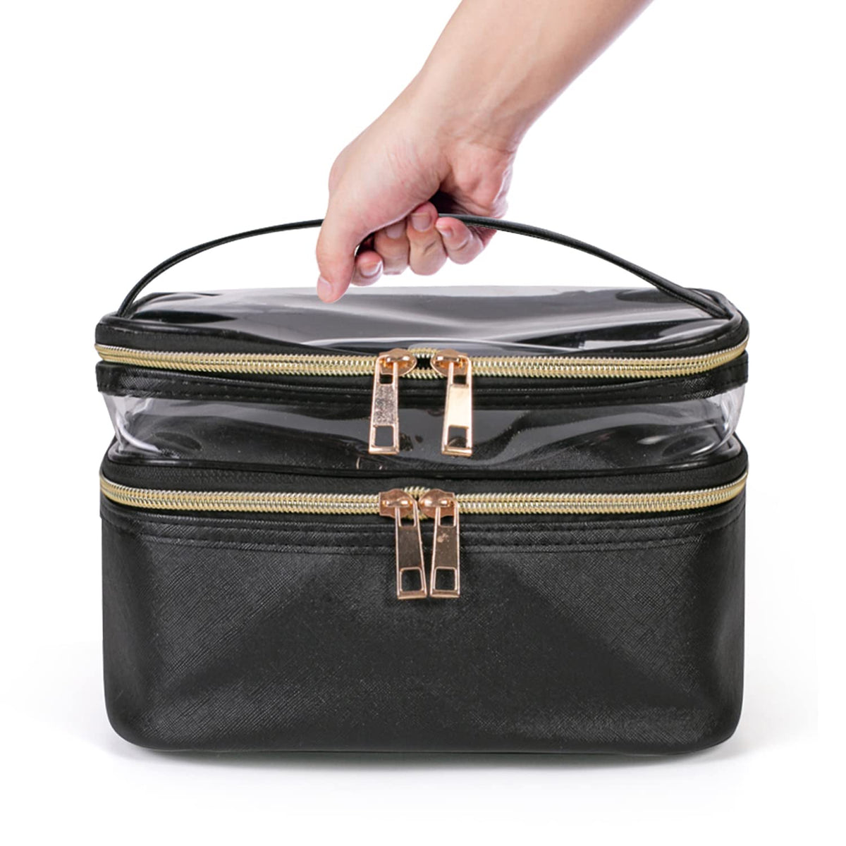 imerelez Travel Makeup Bag folded for easy storage