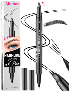 iMethod Curved Eyebrow Pen black model front view