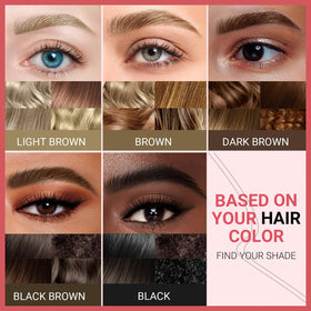 iMethod Curved Eyebrow Pen Dark Brown on vanity mirror