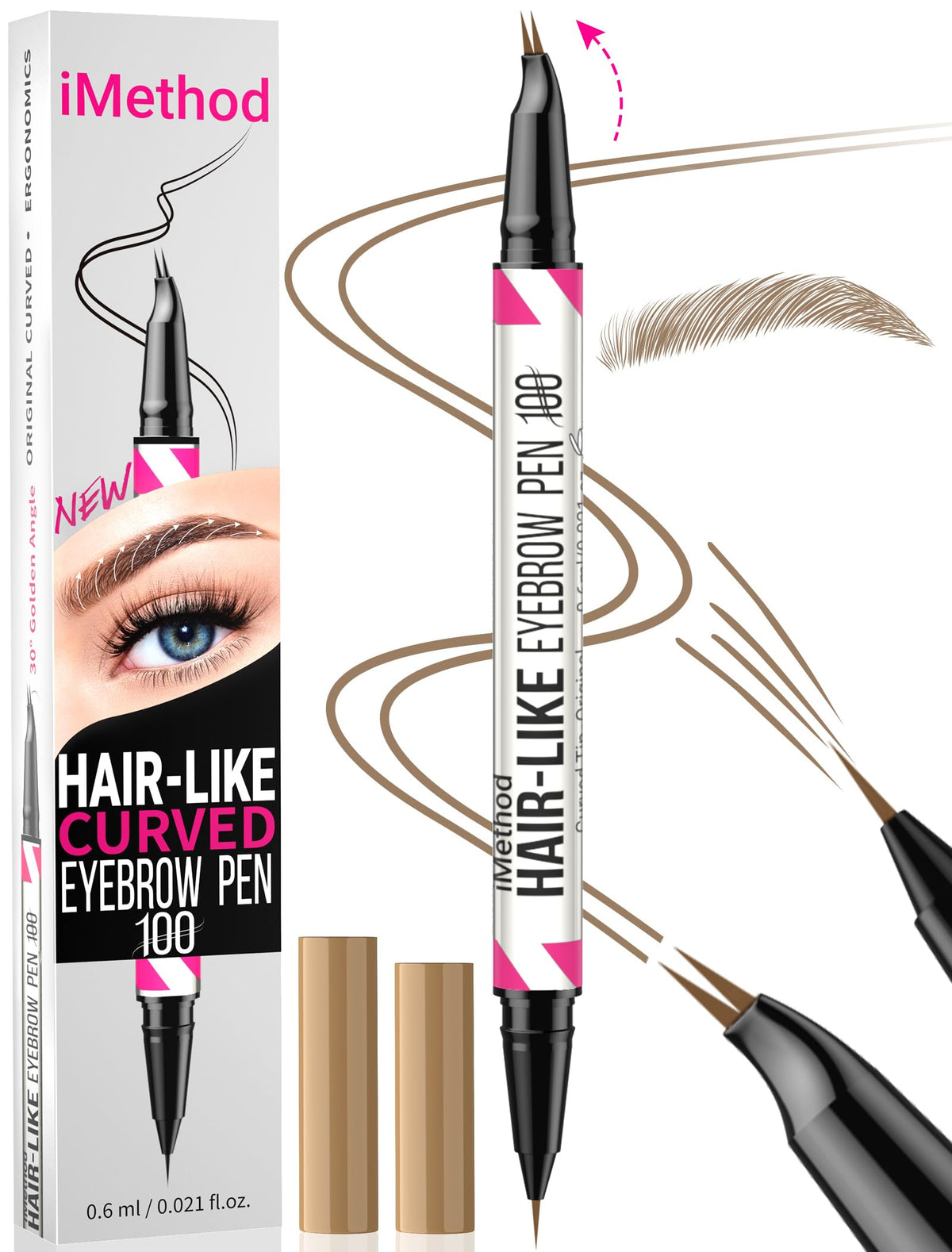 iMethod Curved Eyebrow Pen in Blonde, front view
