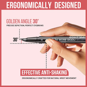 iMethod Curved Eyebrow Pen Light Brown brush tip close-up