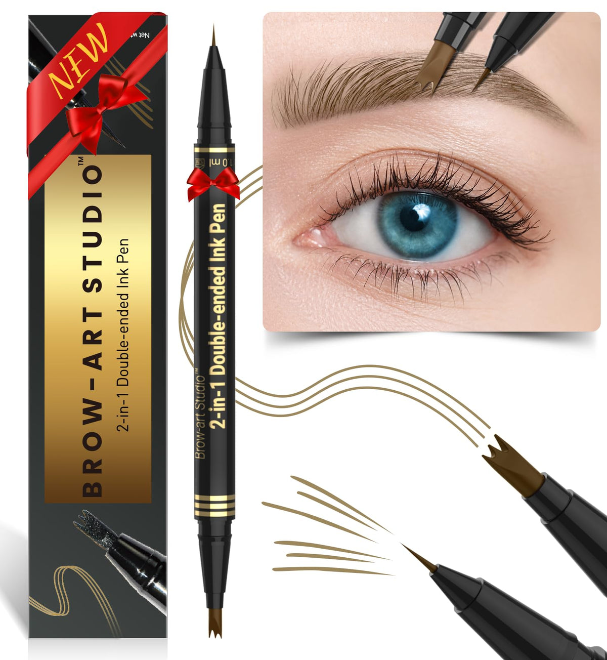 iMethod Dual-Ended Eyebrow Pen Light Brown front view