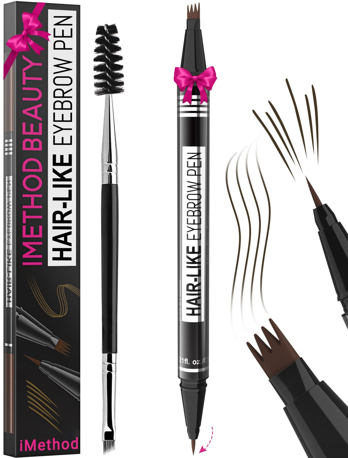 iMethod Eyebrow Pen 2-in-1 Black Brown front view