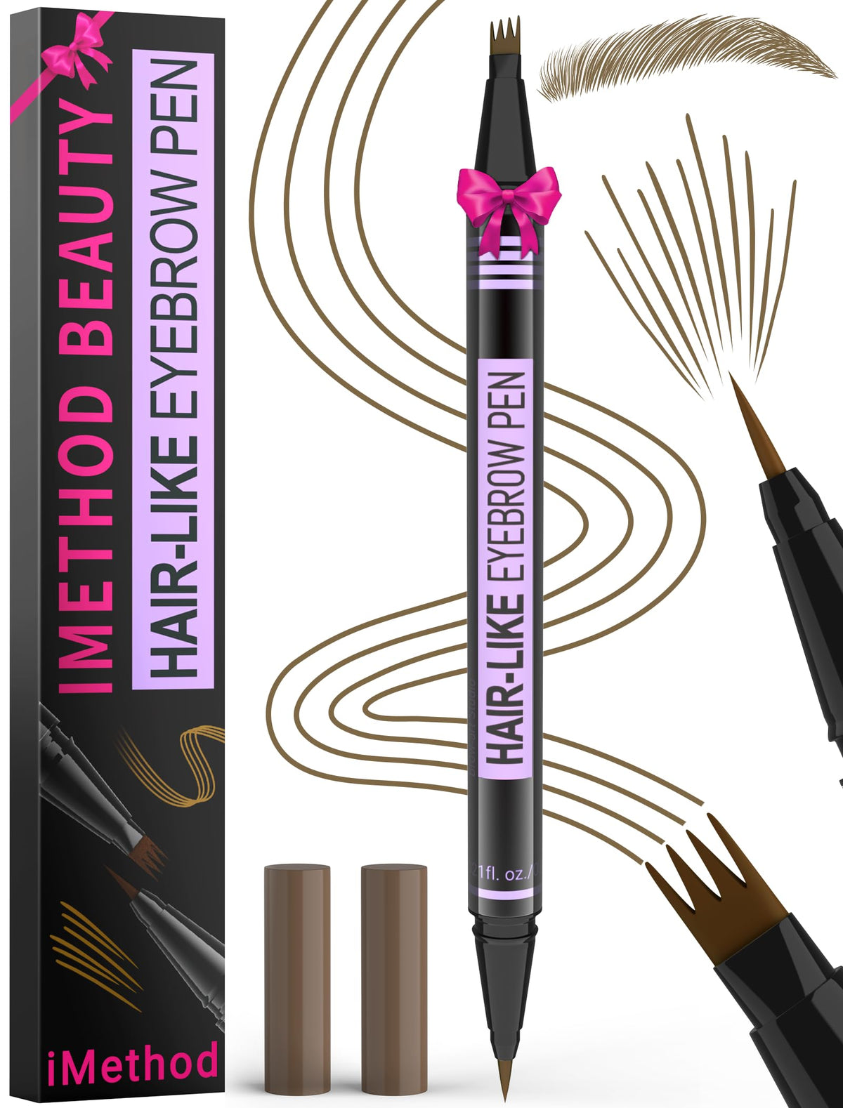 iMethod Eyebrow Pen 2-in-1 brown model front view