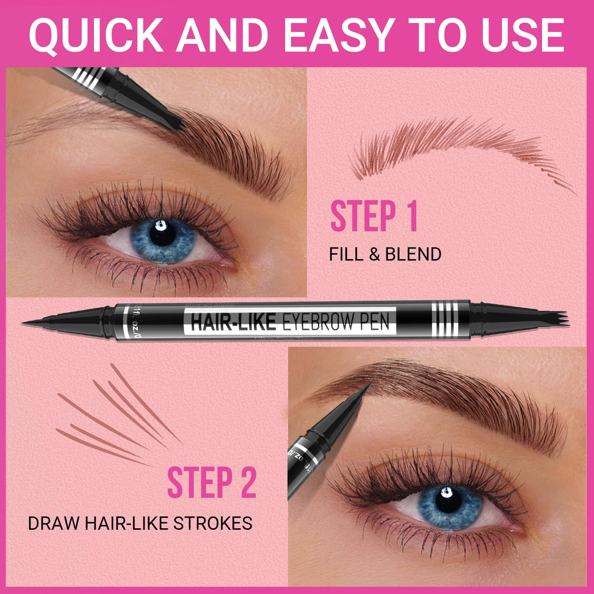 iMethod Eyebrow Pen demonstrating natural brow look