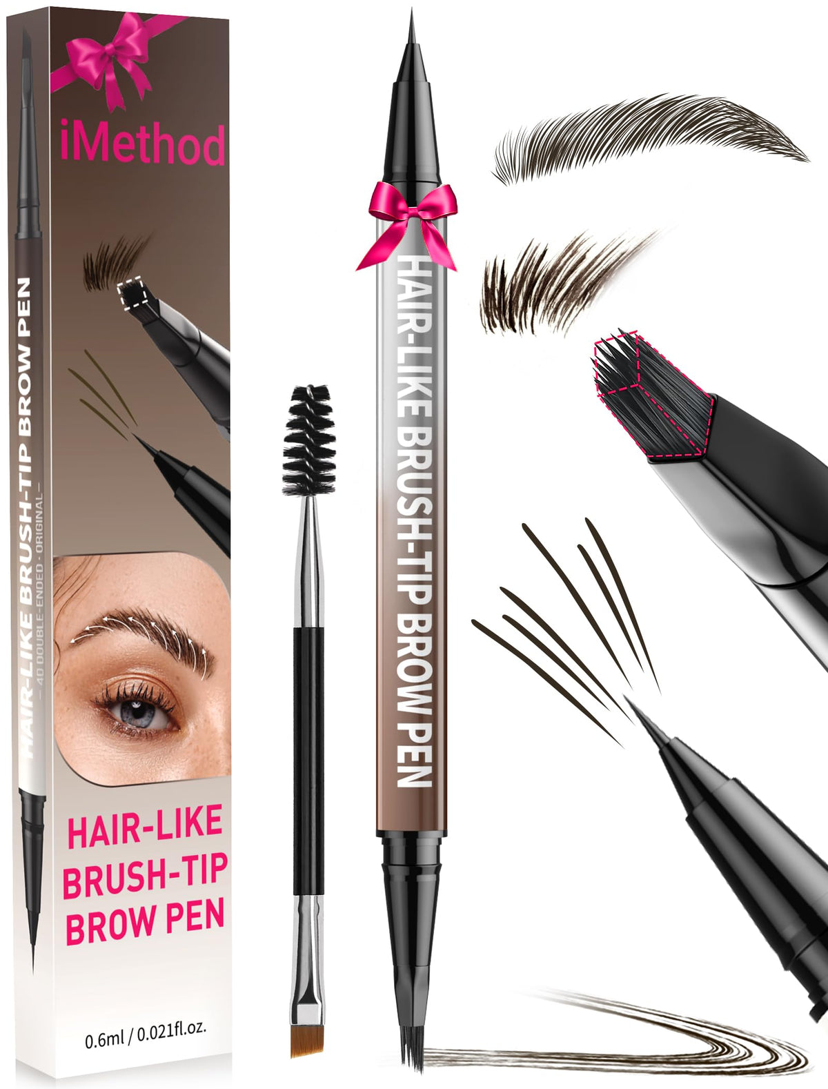 iMethod Eyebrow Pen on vanity with makeup products