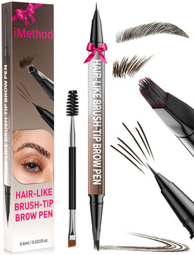 iMethod Eyebrow Pen on vanity with makeup products