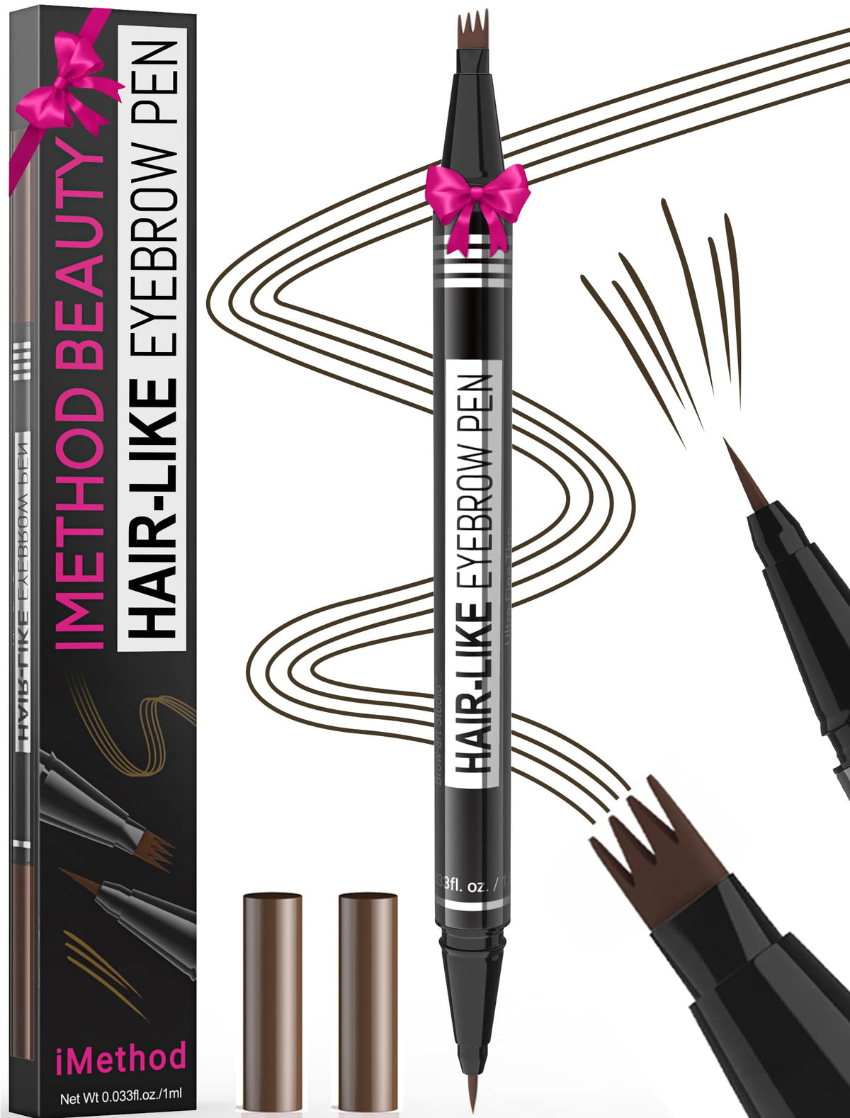 iMethod Microblading Eyebrow Pen black brown front view