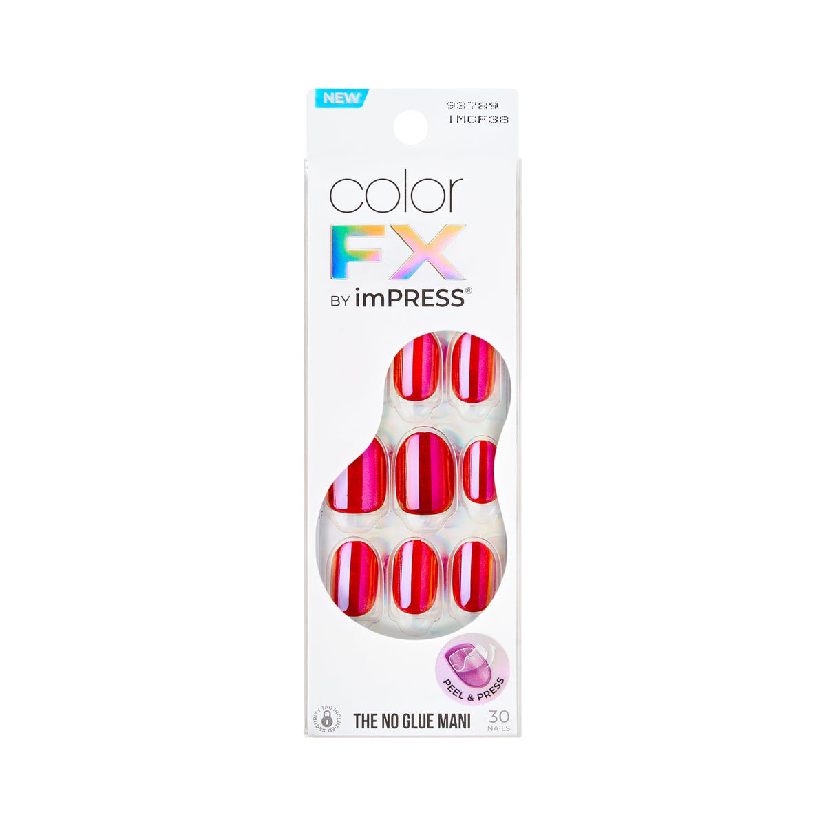 imPRESS ColorFX Press On Nails Kit with pearlescent pink nails
