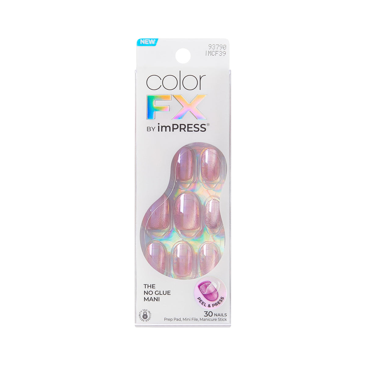 imPRESS Kiss colorFX Press On Nails Kit front view with light pink nails