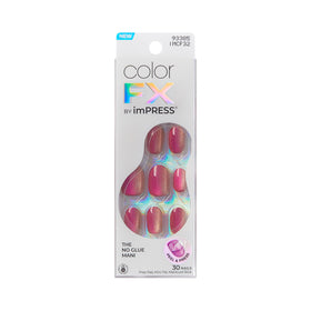 imPRESS Kiss colorFX Press On Nails kit front view with pink pearlescent finish