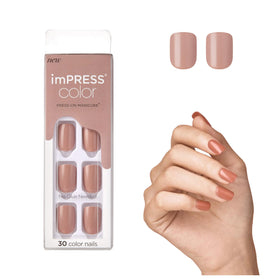 imPRESS No Glue Mani Press On Nails in Sandbox Pink front view