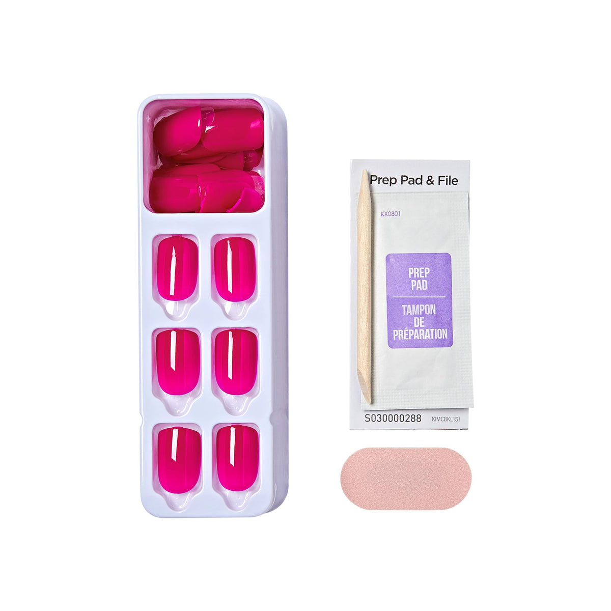 imPRESS Press On Nails 'All Smiles' pink short squoval on a hand