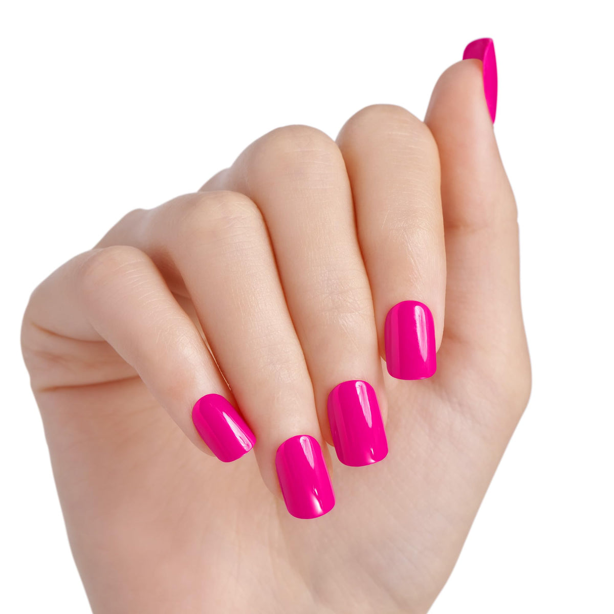 imPRESS Press On Nails 'All Smiles' pink short squoval packaging