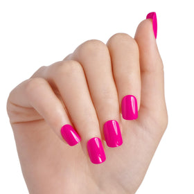 imPRESS Press On Nails 'All Smiles' pink short squoval packaging
